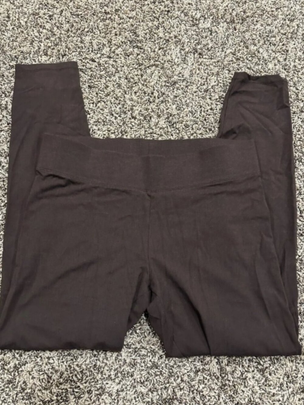 HUE Dark Brown High-Waist Cozy Leggings M